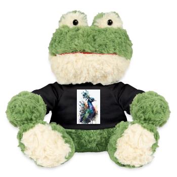 Pfau Vogel Tier Pfauen Watercolors - MiniFeet® Frosch Torge - Schwarz - Vorne
