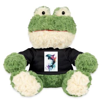 Delfin Meeresfische Delfine Fisch Tier Watercolor - MiniFeet® Frosch Torge - Schwarz - Vorne