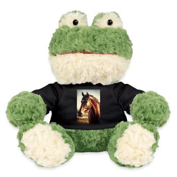 Pferd Pferde Reiten Pferdereiten Sprungreiten - MiniFeet® Frosch Torge - Schwarz - Vorne