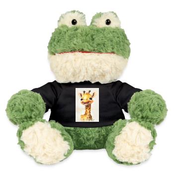Giraffe Tier Afrika Giraffen Watercolors - MiniFeet® Frosch Torge - Schwarz - Vorne
