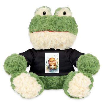 Biber Tier Watercolor Cute - MiniFeet® Frosch Torge - Schwarz - Vorne