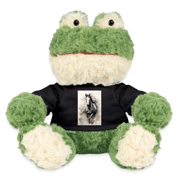 Pferd Pferde Reiten Pferdereiten Sprungreiten - MiniFeet® Frosch Torge - Schwarz - Vorne
