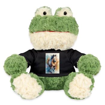 Pferd Pferde Reiten Pferdereiten Sprungreiten - MiniFeet® Frosch Torge - Schwarz - Vorne