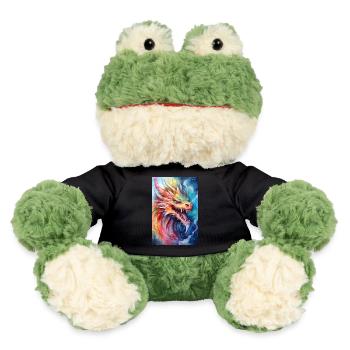 Drache Mystisch Drachen Fantasie Colorful - MiniFeet® Frosch Torge - Schwarz - Vorne