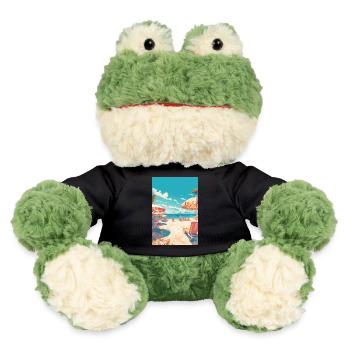 Urlaub Strand Urlauber Vacation - MiniFeet® Frosch Torge - Schwarz - Vorne