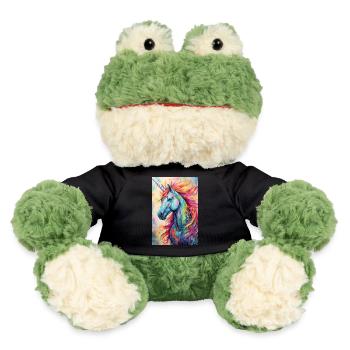 Einhorn Einhörner Märchen Magisch Colorful - MiniFeet® Frosch Torge - Schwarz - Vorne