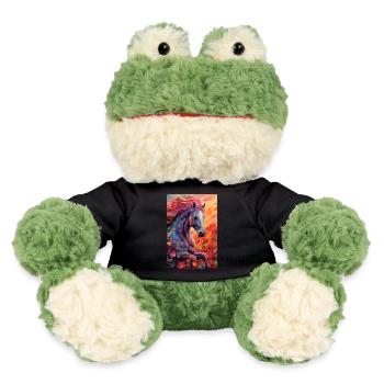 Pferd Pferde Reiten Pferdereiten Sprungreiten - MiniFeet® Frosch Torge - Schwarz - Vorne