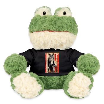 Pferd Pferde Reiten Pferdereiten Sprungreiten - MiniFeet® Frosch Torge - Schwarz - Vorne