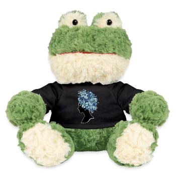 Fleurs bleues - Grenouille Torge MiniFeet® - noir - Devant