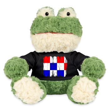Kroatien hrvatska kroatien hrv hr zagreb geteilte Flagge - MiniFeet® Frosch Torge - Schwarz - Vorne