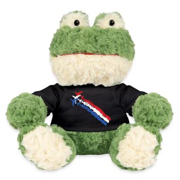 Französische Flagge blau weiß rot Flugzeug Armee - MiniFeet® Frosch Torge - Schwarz - Vorne