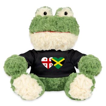 Georgien Jamaika Flagge Herz - MiniFeet® Frosch Torge - Schwarz - Vorne