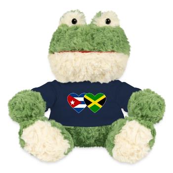 Kuba Jamaika Flagge Herz - MiniFeet® Frosch Torge - French Navy - Vorne