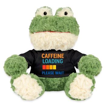 Kaffee Ladebalken Wartezeit - MiniFeet® Frosch Torge - Schwarz - Vorne