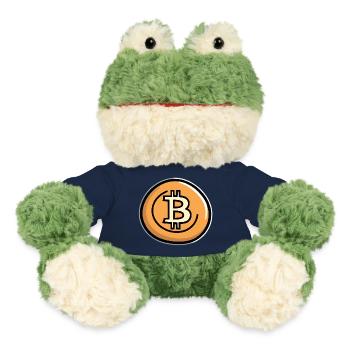 Bitcoin Münzkunst Emblem - MiniFeet® Frosch Torge - French Navy - Vorne