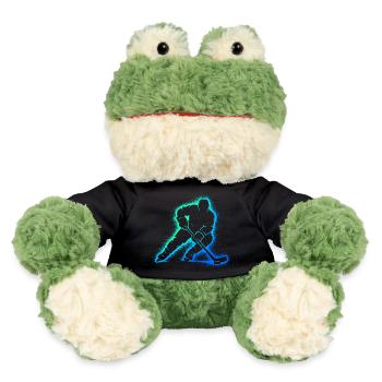 Eishockey Spieler Geschenk Junge Hockey - MiniFeet® Frosch Torge - Schwarz - Vorne