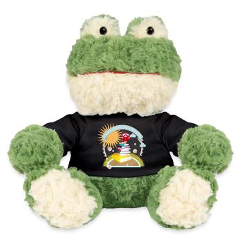 little bookworm with thirst for knowledge reads a book - MiniFeet® Frog Torge - black - Front