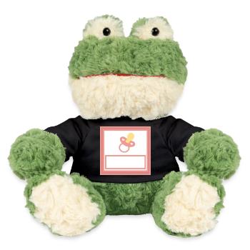 Baby Vorlage personalisieren selbst gestalten - MiniFeet® Frosch Torge - Schwarz - Vorne