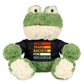 Will trade racists for refugees - MiniFeet® Frog Torge - black - Front
