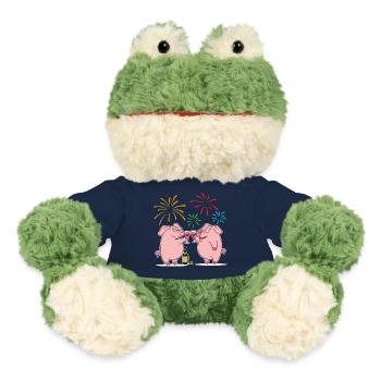 Glücksschwein Glücksbringer Silvester Neujahr - MiniFeet® Frosch Torge - French Navy - Vorne
