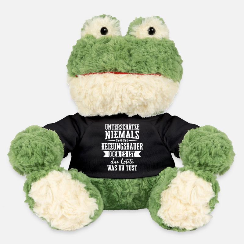 Heizungsbauer Heizungsbau Bauarbeiter Beruf Spruch - MiniFeet® Frosch Torge - Schwarz