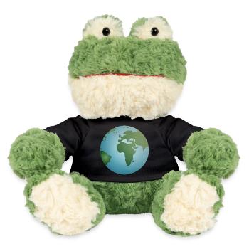 planète bleue Terre avec des continents verts - Grenouille Torge MiniFeet® - noir - Devant