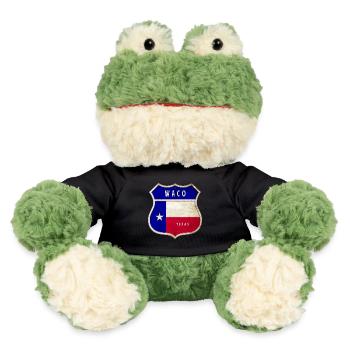 Waco Texas crest flags design - MiniFeet® Frog Torge - black - Front