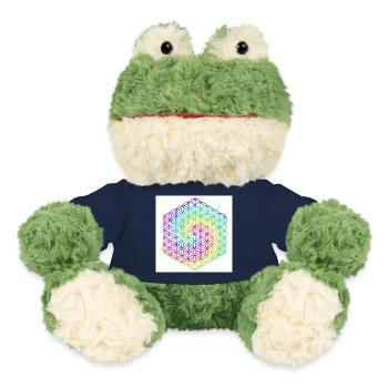 Flower of Life - 5th Dimension - Mandala - love - MiniFeet® Frog Torge - french navy - Front