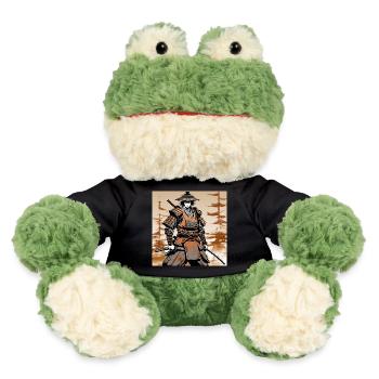 Samurai im Ocker-Rüstungsstil - MiniFeet® Frosch Torge - Schwarz - Vorne