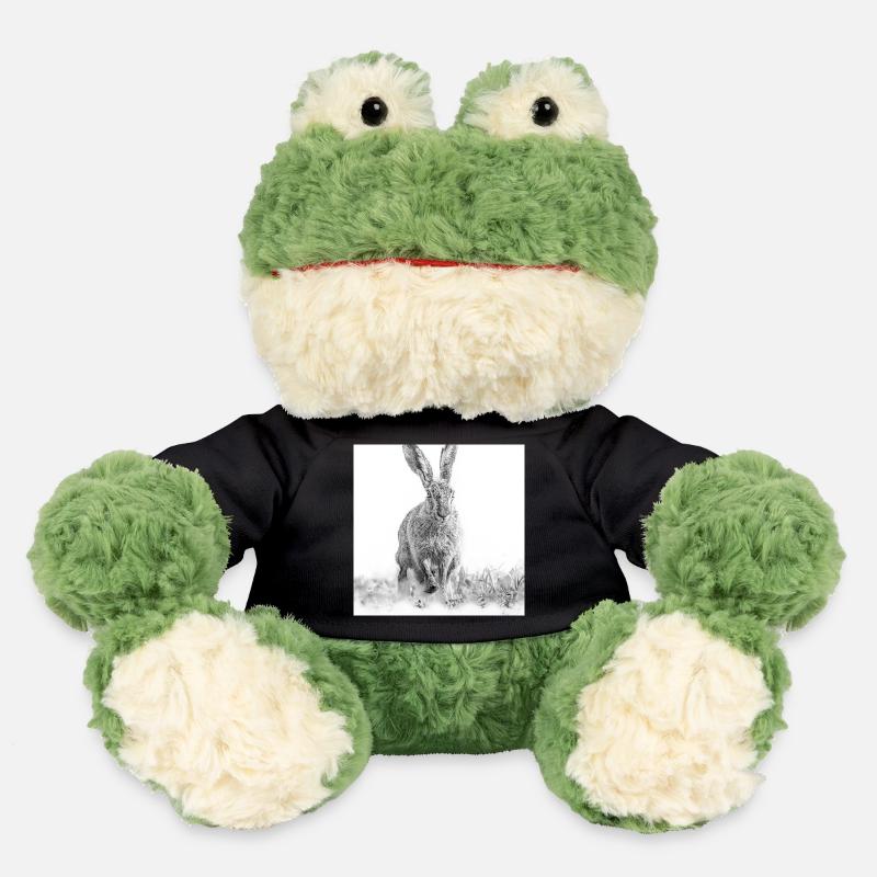 Hopping rabbit black white - MiniFeet® Frog Torge - black