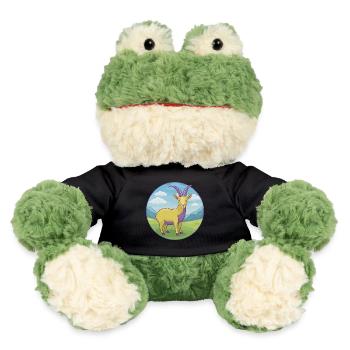 Steinbock Niedliche Kawaii Cartoon Clipart Tier Haustier - MiniFeet® Frosch Torge - Schwarz - Vorne