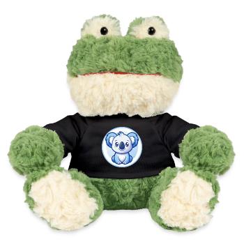 Koala Blau Kawaii Cartoon Figur Clipart Haustier - MiniFeet® Frosch Torge - Schwarz - Vorne