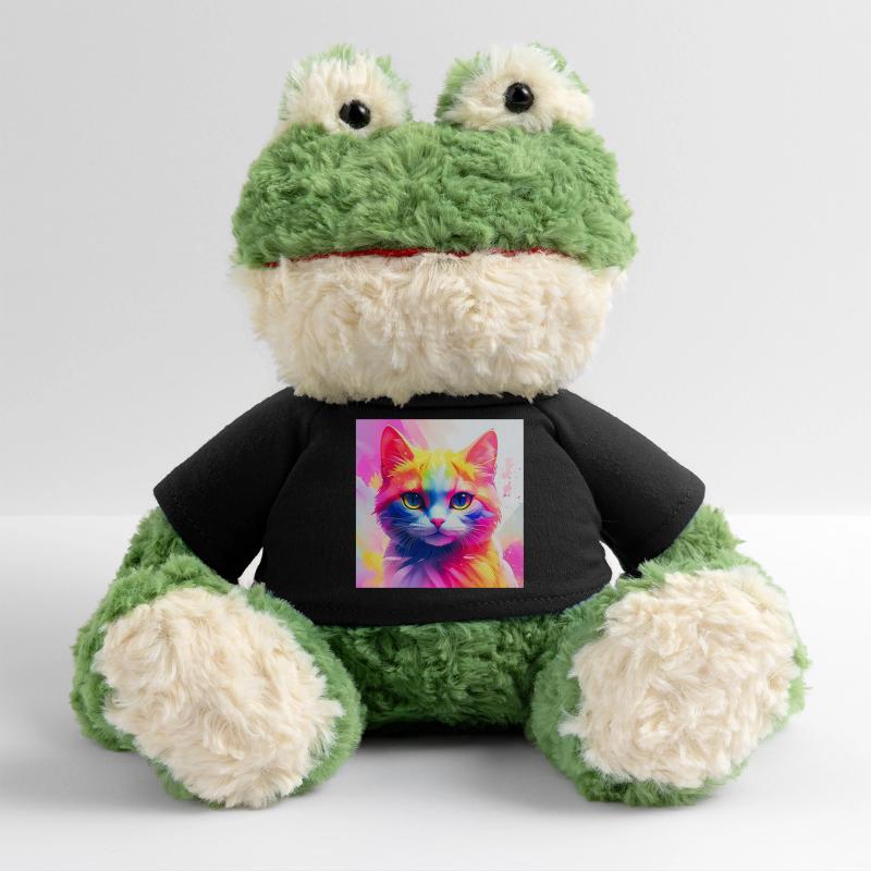 Vibrant Rainbow Cat Artwork MiniFeet® Frog Torge