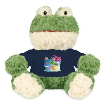 Sonne, Insel, Flugzeug, Palmen, Heißluftballon - MiniFeet® Frosch Torge - French Navy - Vorne