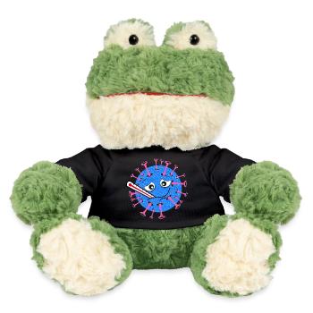 Sick Virus – Cartoon with Clinical Thermometer - MiniFeet® Frog Torge - black - Front