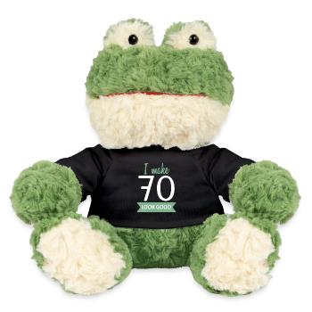 70th birthday saying - MiniFeet® Frog Torge - black - Front