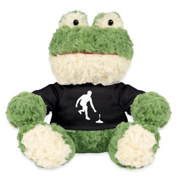 Stockschießen Eisstockschießen Eisstock Silhouette - MiniFeet® Frosch Torge - Schwarz - Vorne