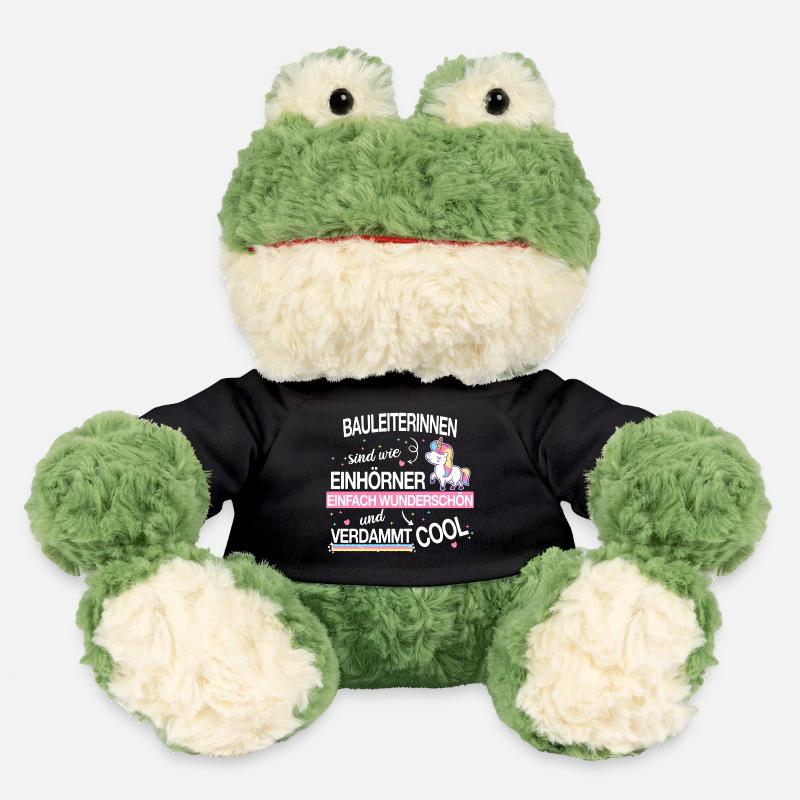 Bauleiter Bauleiterin Bauarbeiter Beruf Spruch - MiniFeet® Frosch Torge - Schwarz