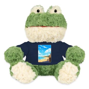 Saint Malo France Vintage Travel Poster Souvenir - MiniFeet® Frog Torge - french navy - Front