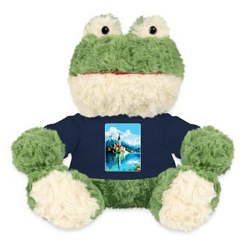 Lac de Bled, Slovénie, Affiche de voyage vintage, Souvenir - Grenouille Torge MiniFeet® - bleu marine - Devant