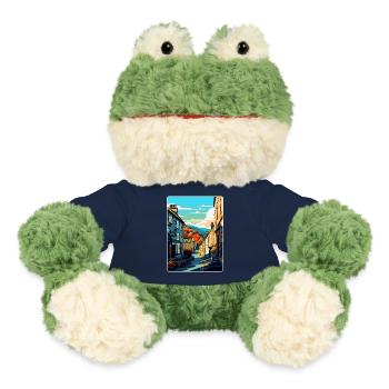Hebden Bridge Angleterre Royaume-Uni Affiche de voyage vintage WPA - Grenouille Torge MiniFeet® - bleu marine - Devant