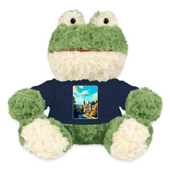 Huddersfield Angleterre Royaume-Uni Affiche de voyage vintage WPA - Grenouille Torge MiniFeet® - bleu marine - Devant