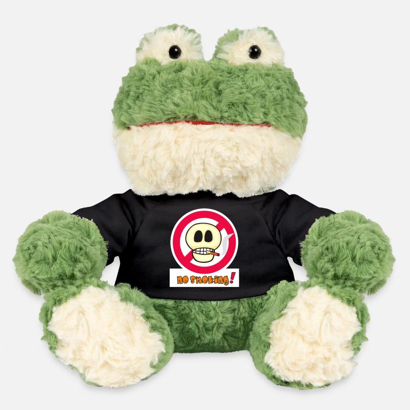 No Smoking Skull Face - Funny Emoticon - MiniFeet® Frog Torge - black