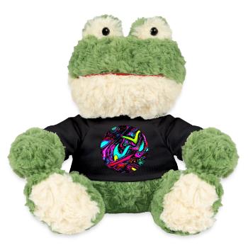 Neon Abstrakt Style Trend Glow Party - MiniFeet® Frosch Torge - Schwarz - Vorne