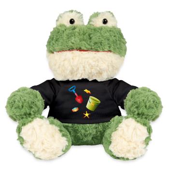 Pelle colorée et seau avec des moules sur la plage - Grenouille Torge MiniFeet® - noir - Devant