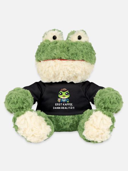 Frog with funny coffee saying - MiniFeet® Frog Torge - black