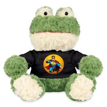 bitcoin superhero flying - MiniFeet® Frosch Torge - Schwarz - Vorne
