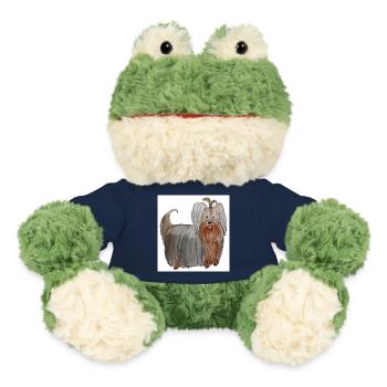 Yorkshire terrier Autocollant - Grenouille Torge MiniFeet® - bleu marine - Devant