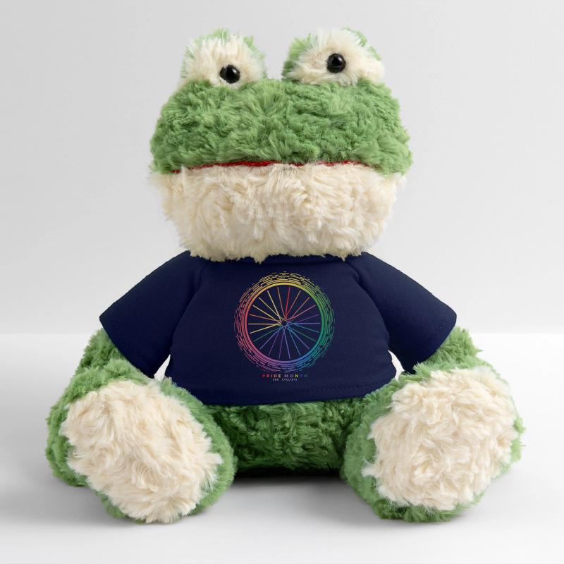 Vibrant Rainbow Bicycle Wheel Design MiniFeet® Frog Torge