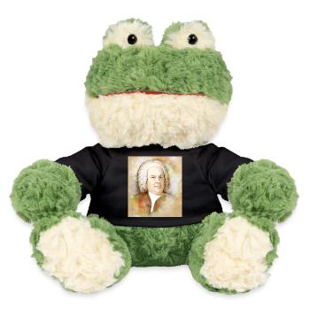 Johann Sebastian Bach in watercolor style - MiniFeet® Frog Torge - black - Front